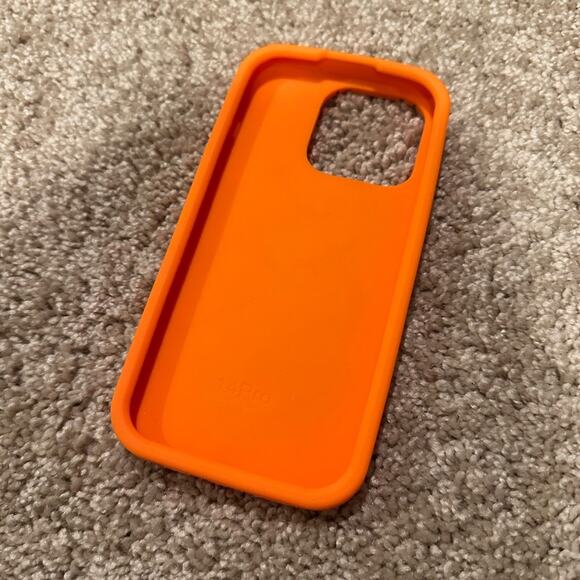 Orange Silicone Intreccio iPhone 14 Pro Case - Picture 2 of 5